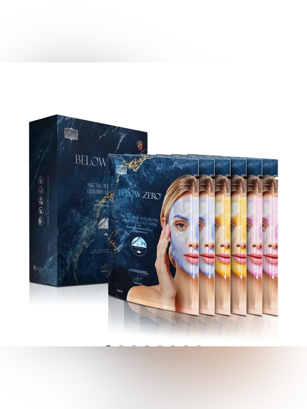 Below Zero Arctic Renewal Hydrating Hyaluronic Acid Sheet Mask Set 6